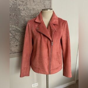 Pink faux suede jacket from Old Navy
